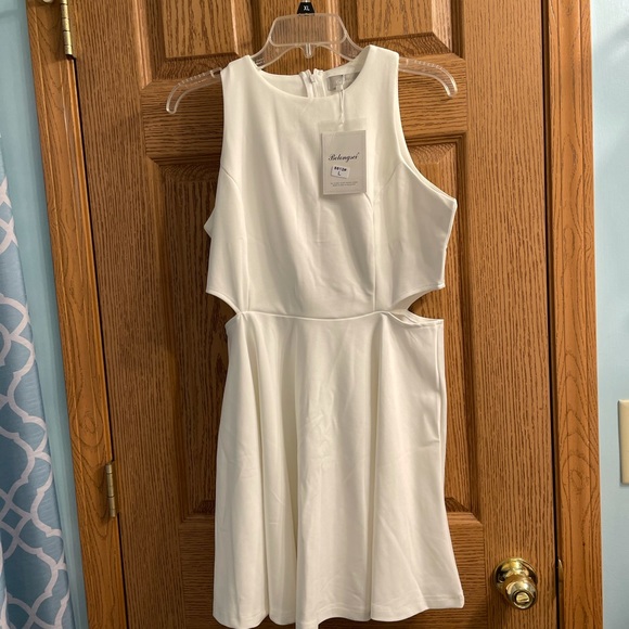 Belogsci white dress size large perfect for graduation - Picture 10 of 14